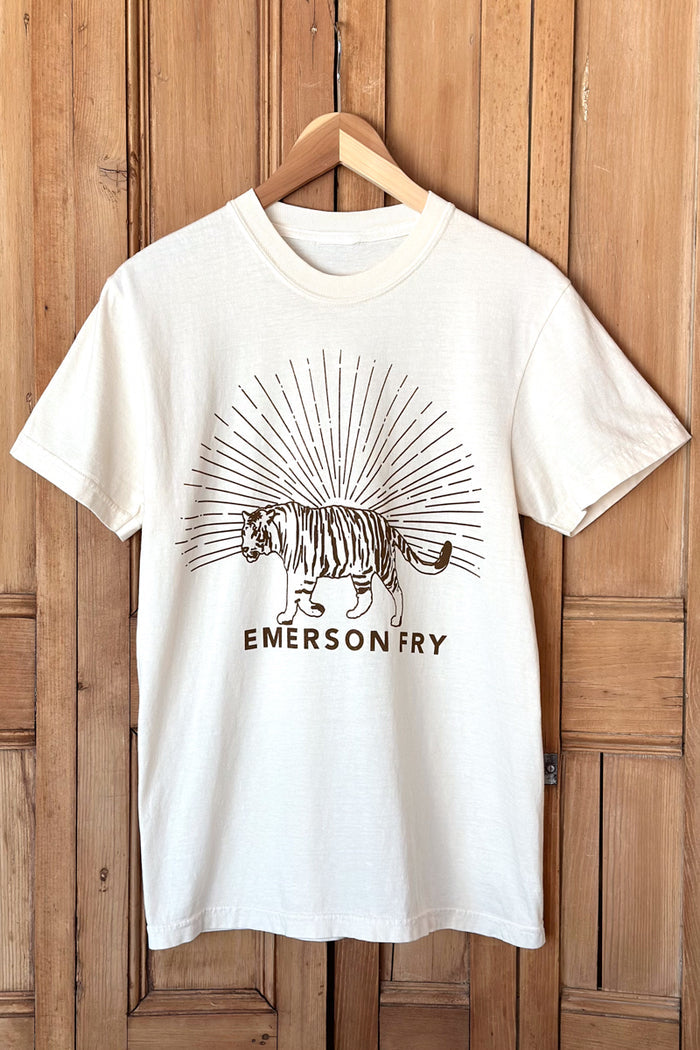 Tiger Tee - Ivory + Cocoa Ink