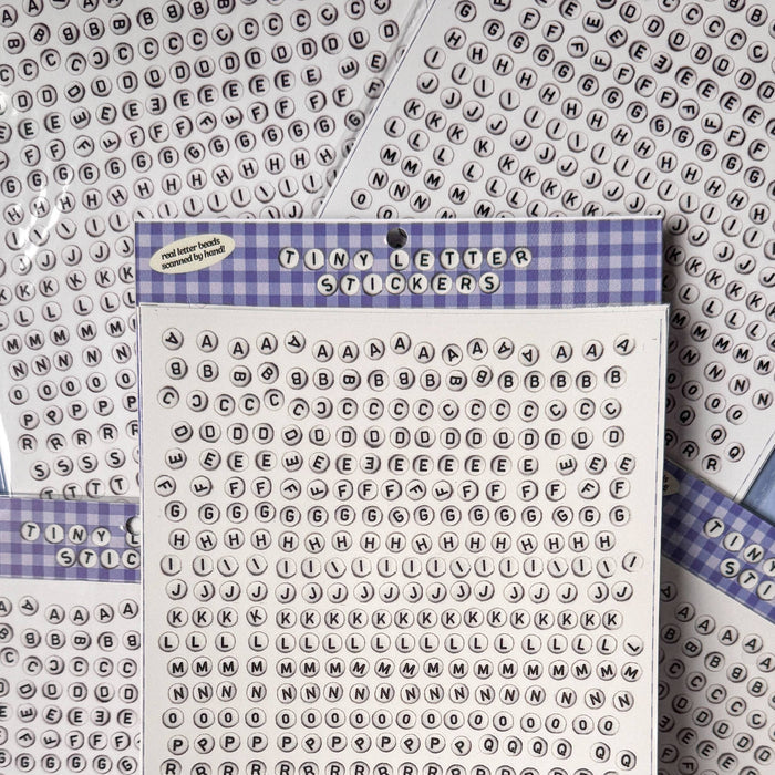Atlas Stationers - TINY STORE Bead Letter Stickers! (2 sheets, over 800 stickers) - Stickers