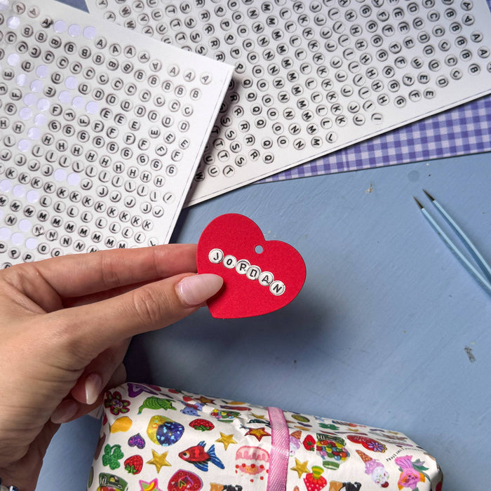 Atlas Stationers - TINY STORE Bead Letter Stickers! (2 sheets, over 800 stickers) - Stickers - Image 2
