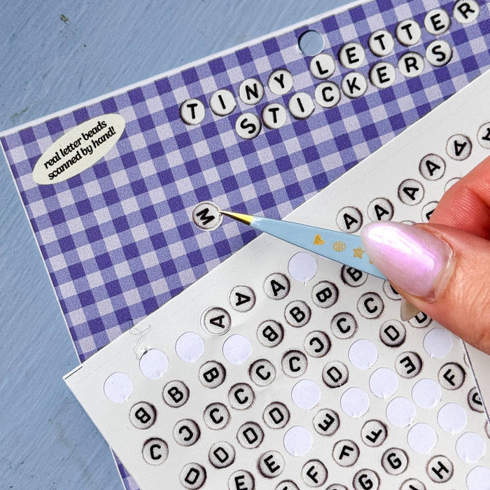 Atlas Stationers - TINY STORE Bead Letter Stickers! (2 sheets, over 800 stickers) - Stickers - Image 3