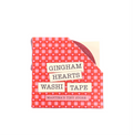 TINYSTORE Red Gingham Hearts Washi Tape