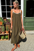 Trapeze Dress - Martini Olive + Arctic Wolf Colorblock