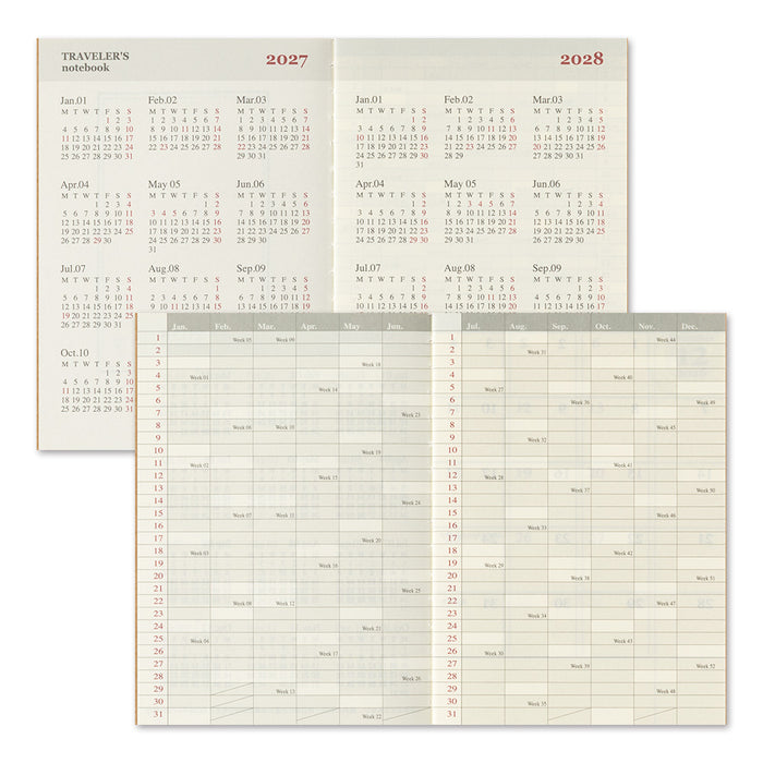 Traveler's 2027 Monthly Diary - Passport Size