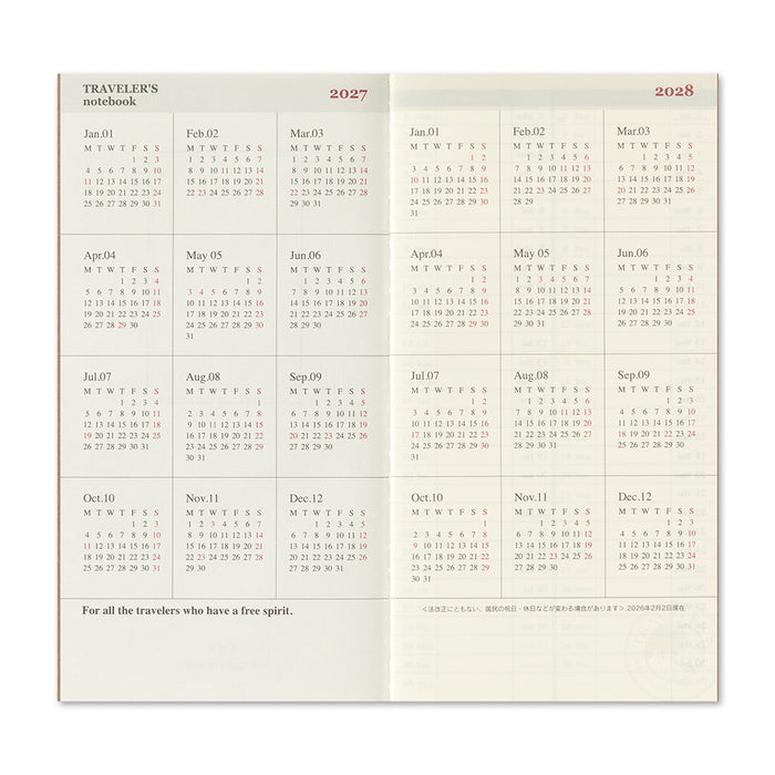 Traveler's 2027 Weekly & Memo Diary - Regular Size