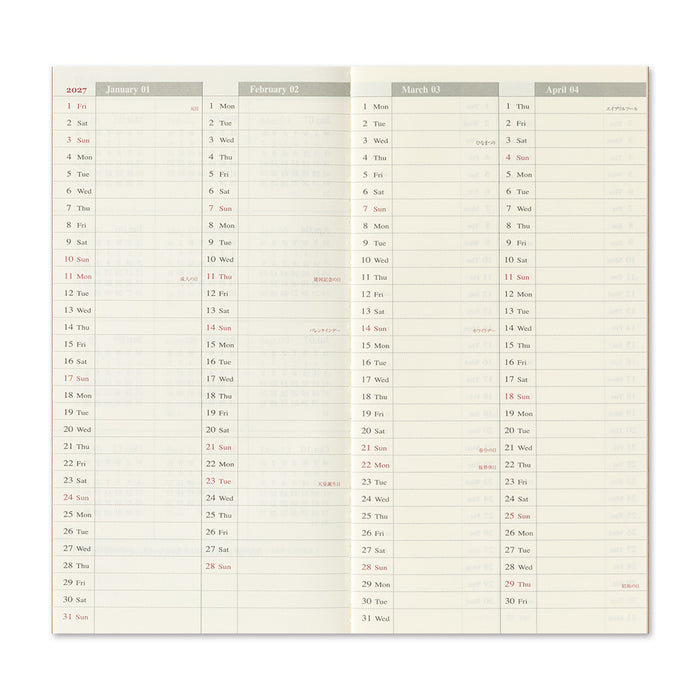 Traveler's 2027 Weekly & Memo Diary - Regular Size