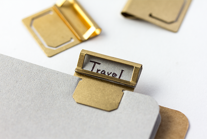 TRAVELER'S Brass Index Clips