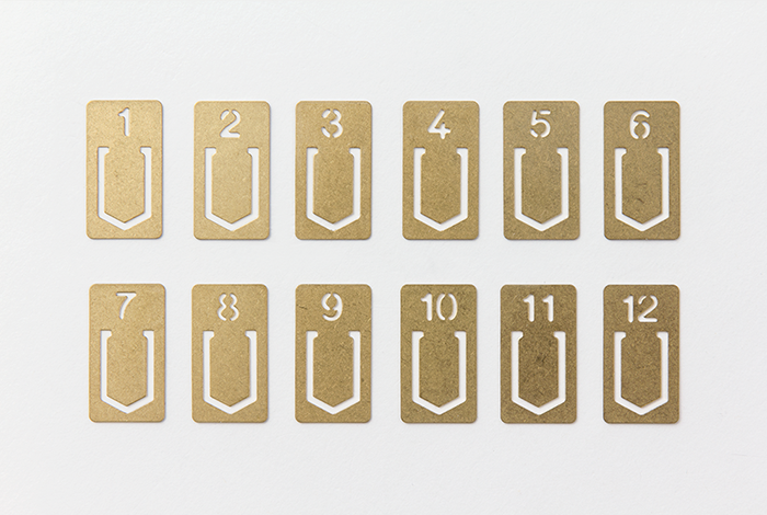 TRAVELER'S Brass Number Clips