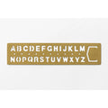 TRAVELER'S Brass Template Bookmark - Alphabet