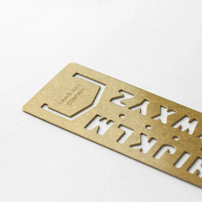 TRAVELER'S Brass Template Bookmark - Alphabet