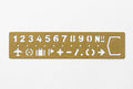 TRAVELER'S Brass Template Bookmark - Number