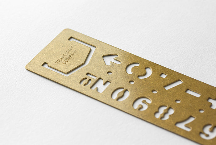 TRAVELER'S Brass Template Bookmark - Number