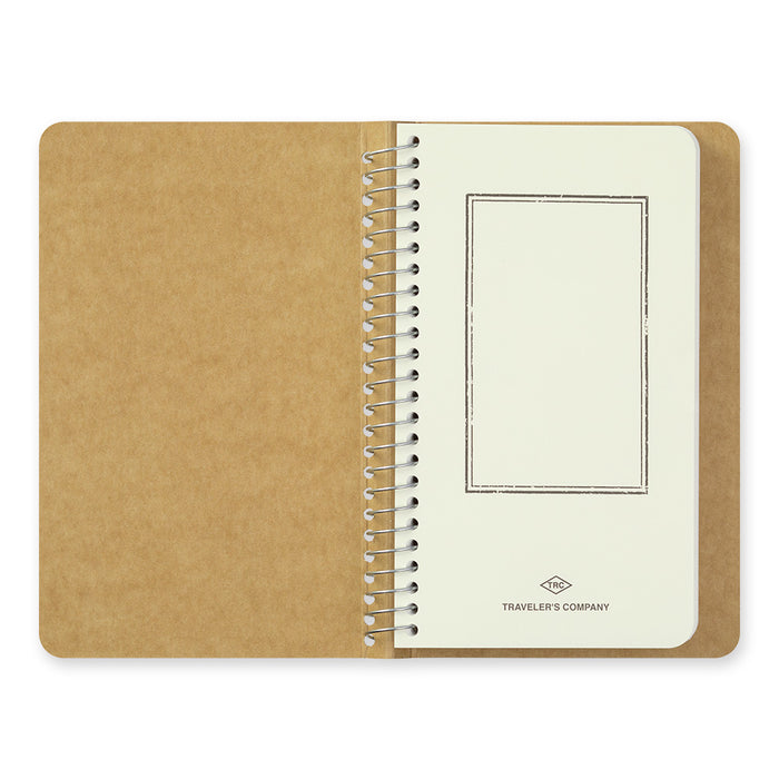 TRAVELER'S Company - Spiral Ring Notebook - Blank MD Paper White - A6 Slim