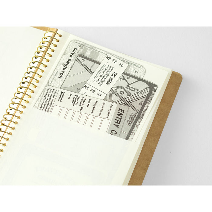 TRAVELER'S Company - Spiral Ring Notebook - Paper Pocket - A5 Slim