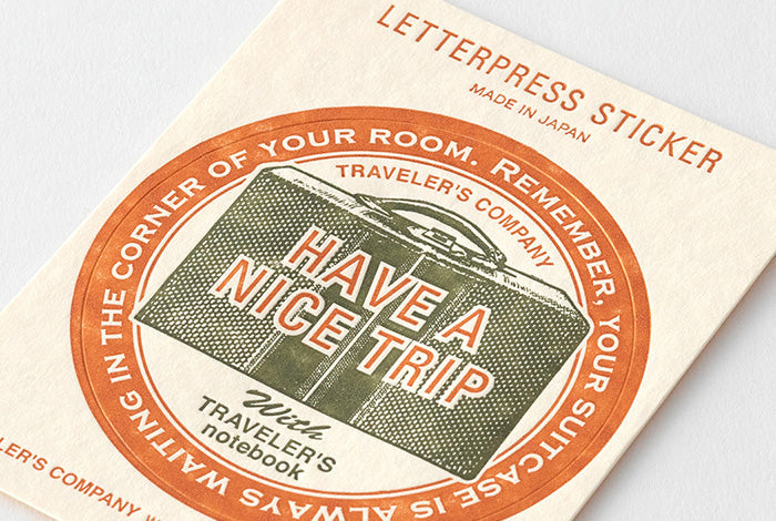 TRAVELER'S Letterpress Sticker - Travel Tools