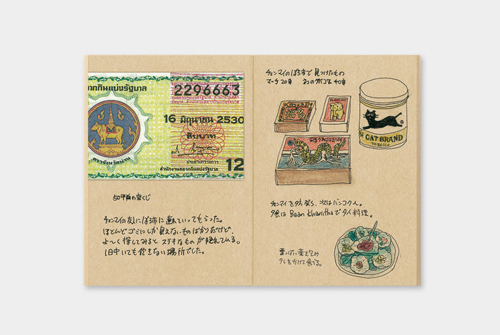 TRAVELER'S Passport Size Refill - Kraft Paper - 009