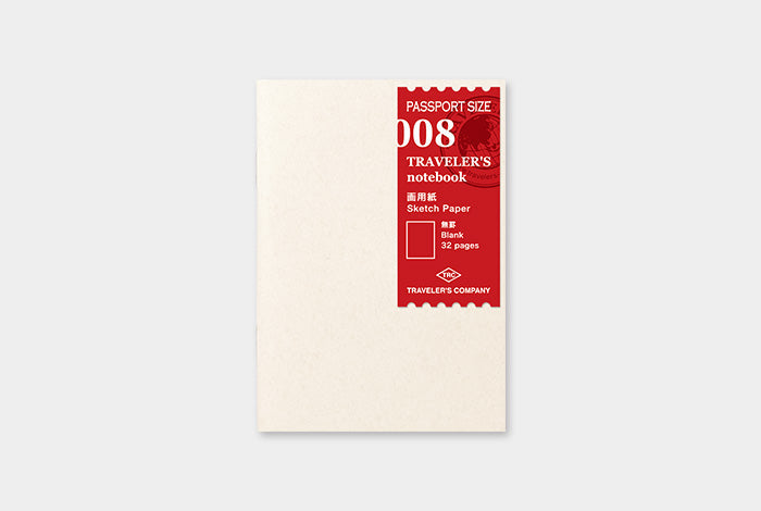 TRAVELER'S Passport Size Refill - Sketch Paper - 008