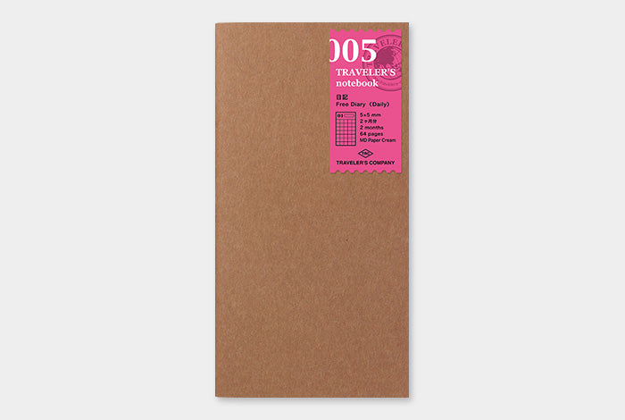 TRAVELER'S Regular Size Refill - Free Diary Daily - 005