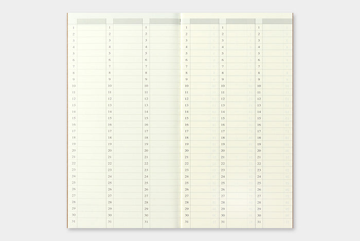 TRAVELER'S Regular Size Refill - Free Diary Weekly Vertical - 018