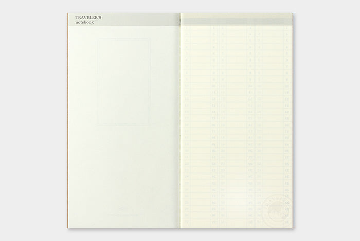 TRAVELER'S Regular Size Refill - Free Diary Weekly Vertical - 018