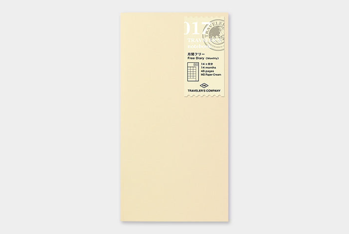 TRAVELER'S Regular Size Refill - Monthly - 017