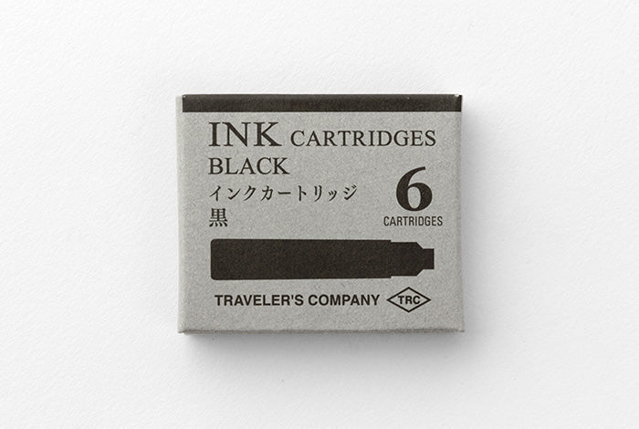 TRAVELER'S TRC Brass Fountain Pen Cartridge - Black