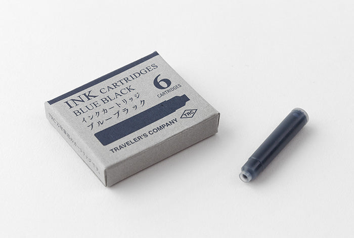 TRAVELER'S TRC Brass Fountain Pen Cartridge - Blue Black