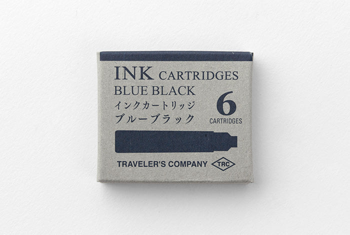 TRAVELER'S TRC Brass Fountain Pen Cartridge - Blue Black