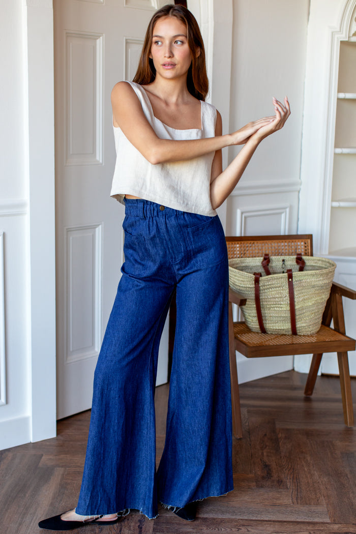 Tulip Wide Leg - Indigo Hemp Organic