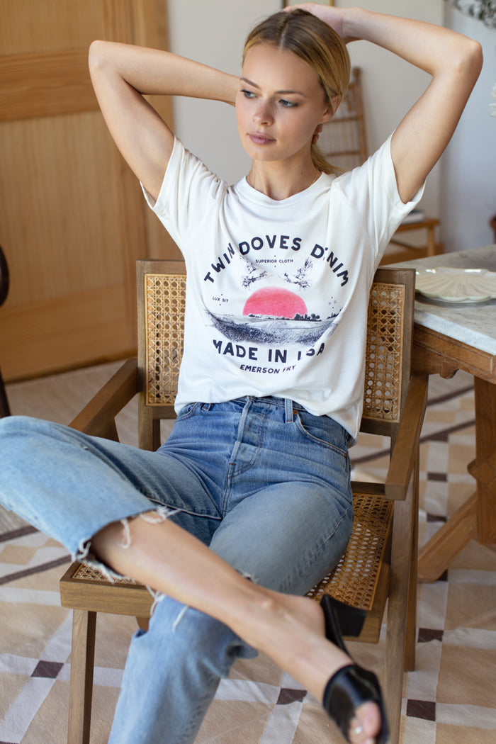 Twin Doves T-Shirt - Rising Sun Organic