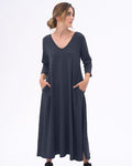 Scoop Neck 3/4 Sleeve Dress