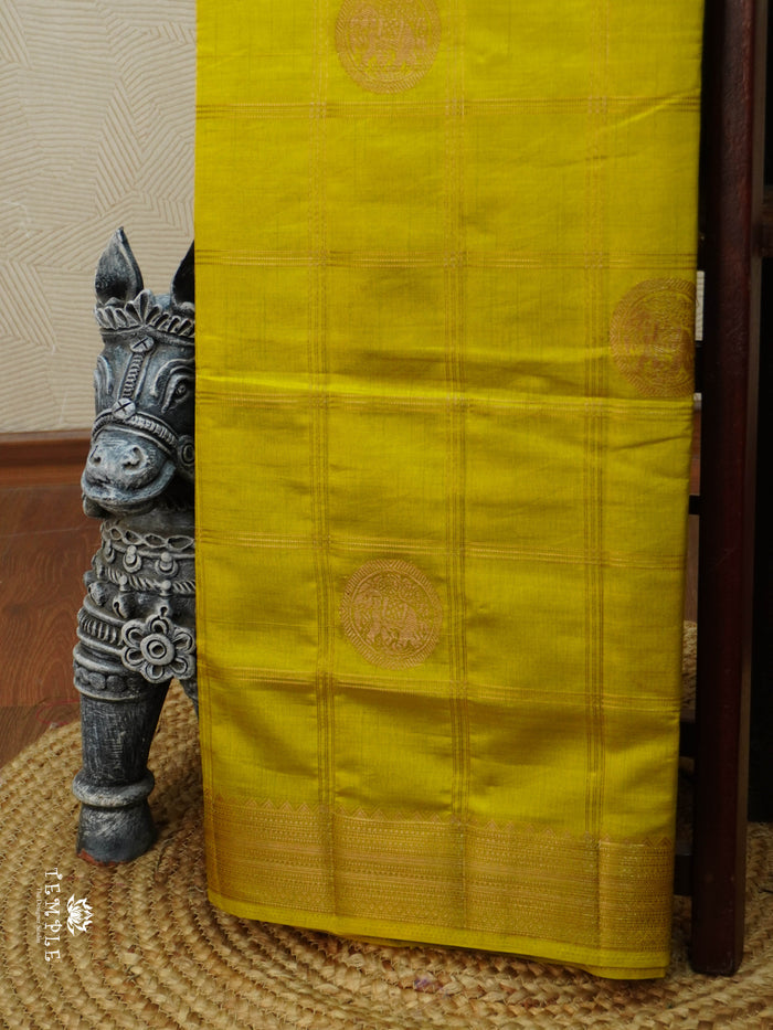 Vintage Kanchipuram Sarees(Lemon Green) | TTDS2933