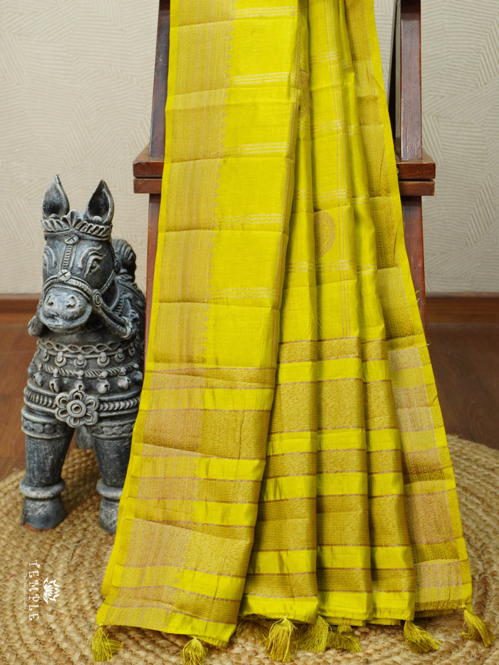 Vintage Kanchipuram Sarees(Lemon Green) | TTDS2933