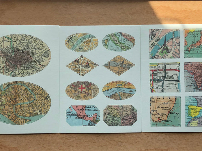 Vintage Stickers - Vintage Maps