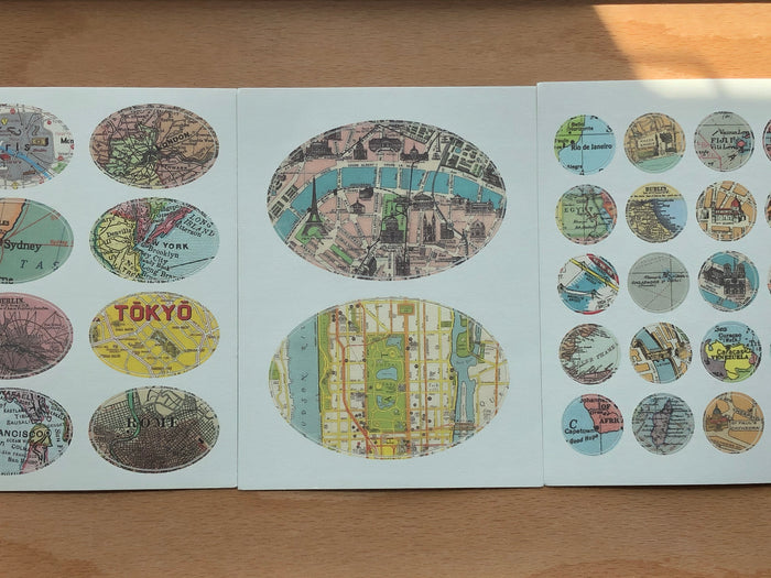 Vintage Stickers - Vintage Maps