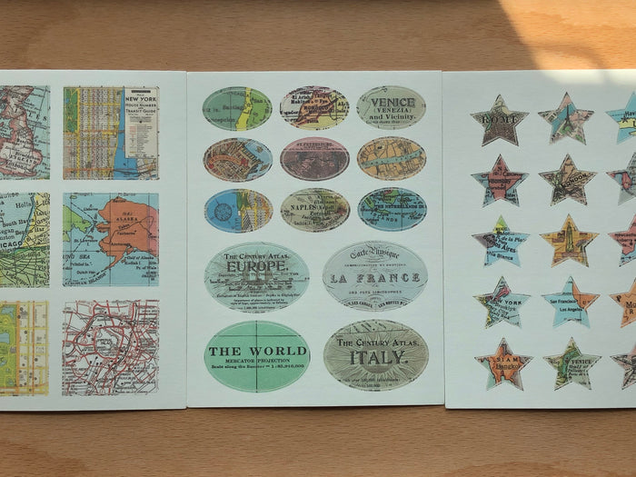Vintage Stickers - Vintage Maps