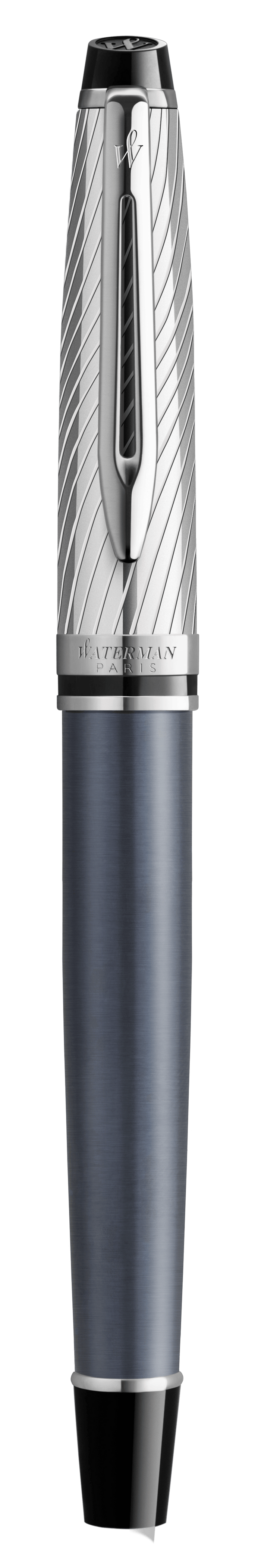 Waterman Expert Deluxe Rollerball Pen - Metallic Stone Grey Lacquer