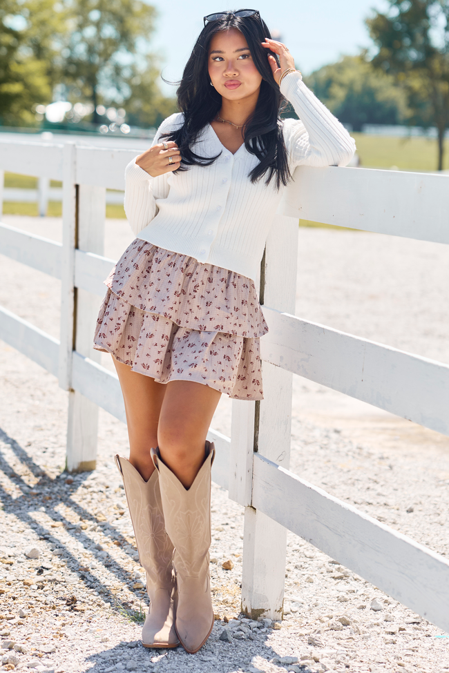What You Needed Ivory Ribbed Cardigan