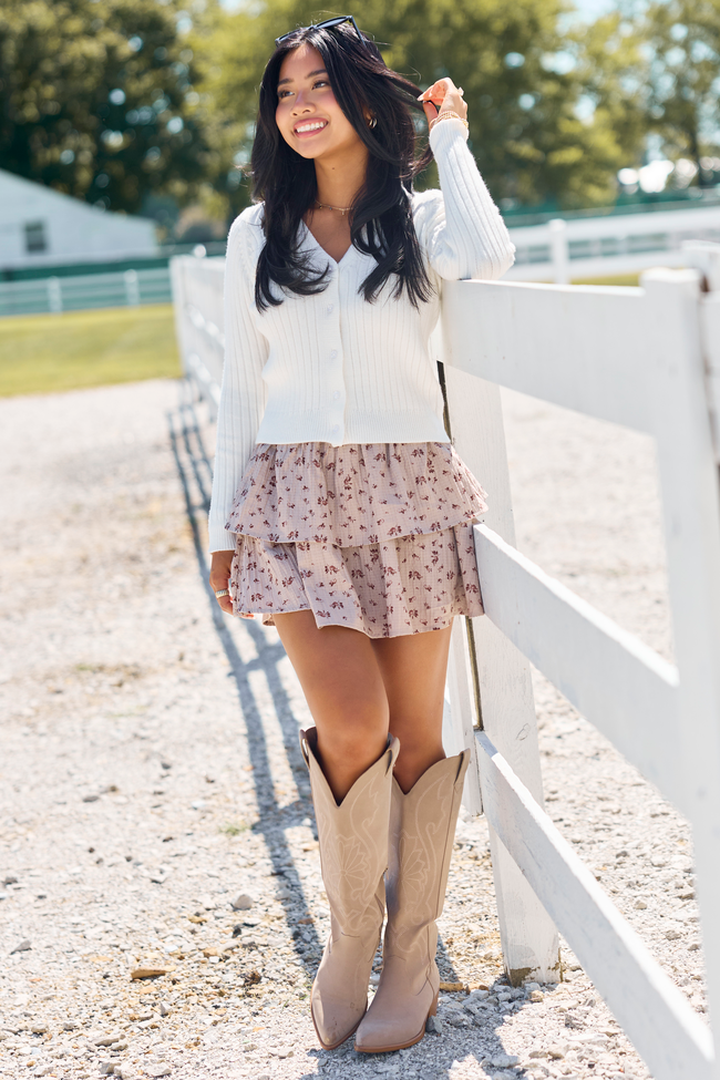 What You Needed Ivory Ribbed Cardigan