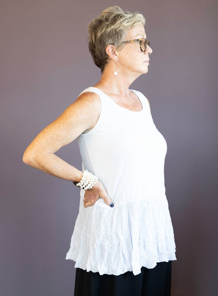 White Layering Tank