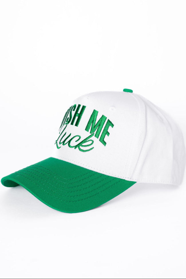 Wish Me Luck Dark Green and Khaki Trucker Hat FINAL SALE
