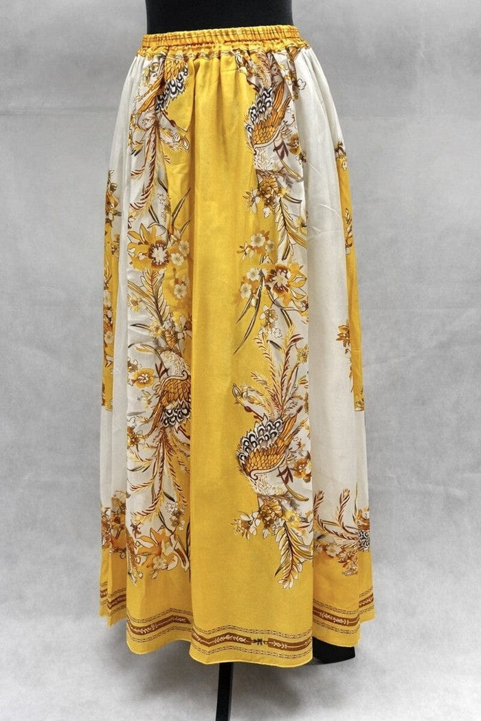 Yellow Peacock Skirt