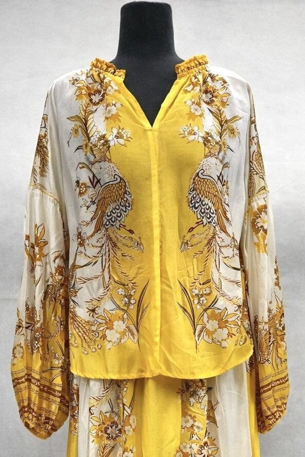 Yellow Peacock Top