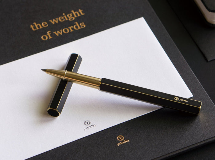 ystudio Brassing rollerball pen