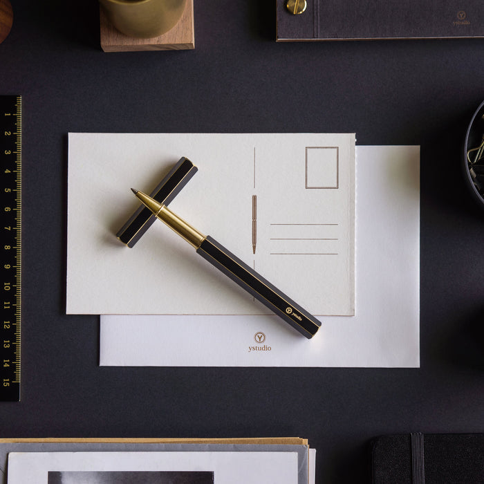 ystudio Brassing rollerball pen