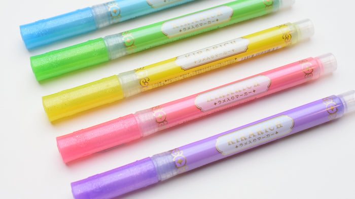 Zebra Glitter Highlighter, Kirarich, Pack of 5